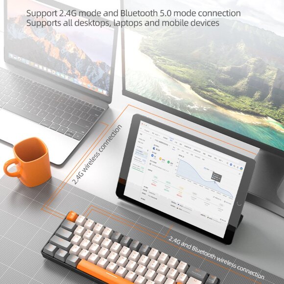 Zhiyoulang K68 Bluetooth wireless dual-mode game mechanical keyboard - Picture 12 of 14